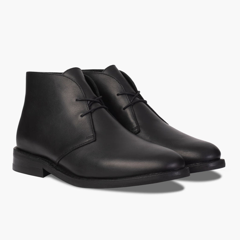 Scout Negro Leather Boots para Hombre