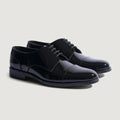 Attorney Derby Negro Zapatos de charol para Hombre