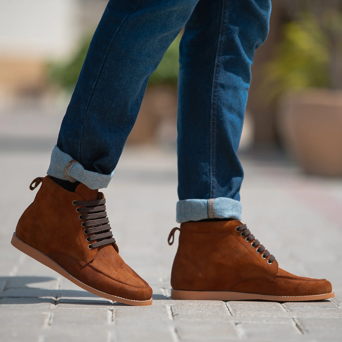 Orlaven Bearman Moc Toe Marrón Botas de ante para Hombre footwear image 9