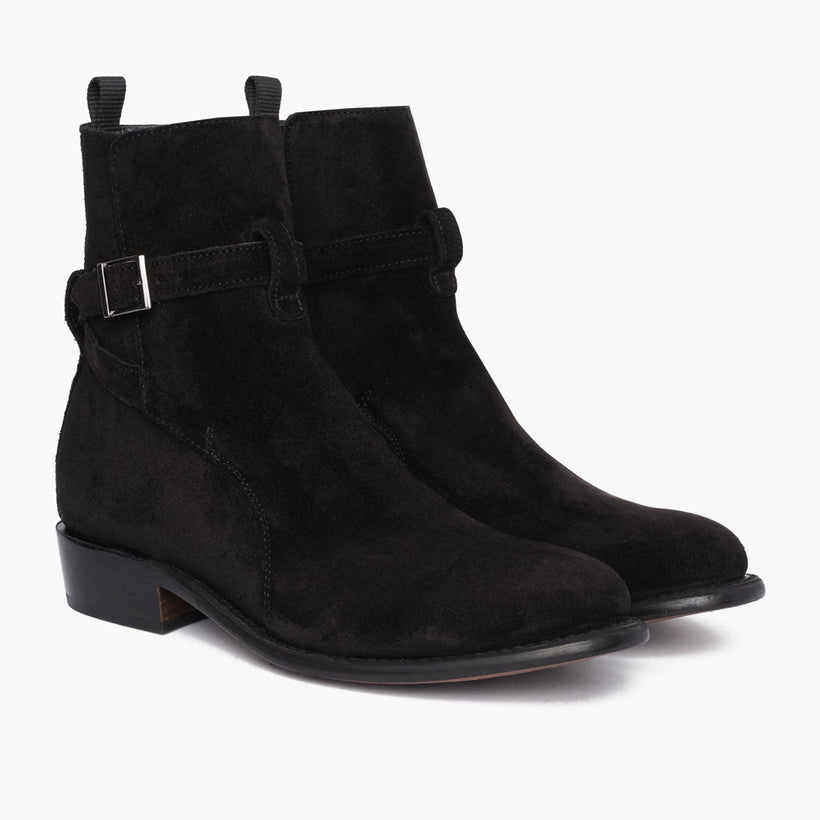 Rogue Negro Suede Leather Boots para Hombre