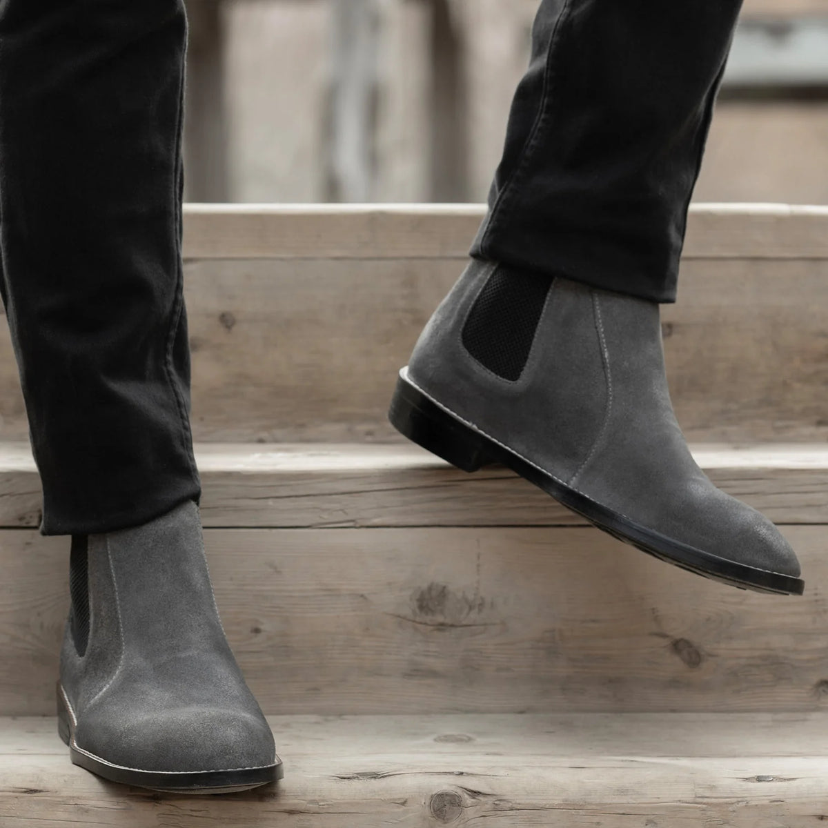 Orlaven Clarkson Chelsea Gris Suede Botas de cuero - StudGuard para Hombre footwear image 9