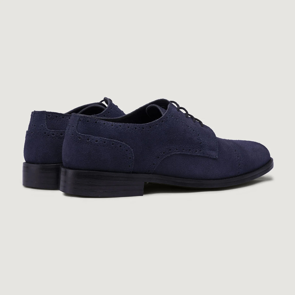Dirk Brogues Derby Azul Suede Zapatos de cuero - StudGuard para Hombre - Contrafuerte de talón reforzado y doble costura de precisión