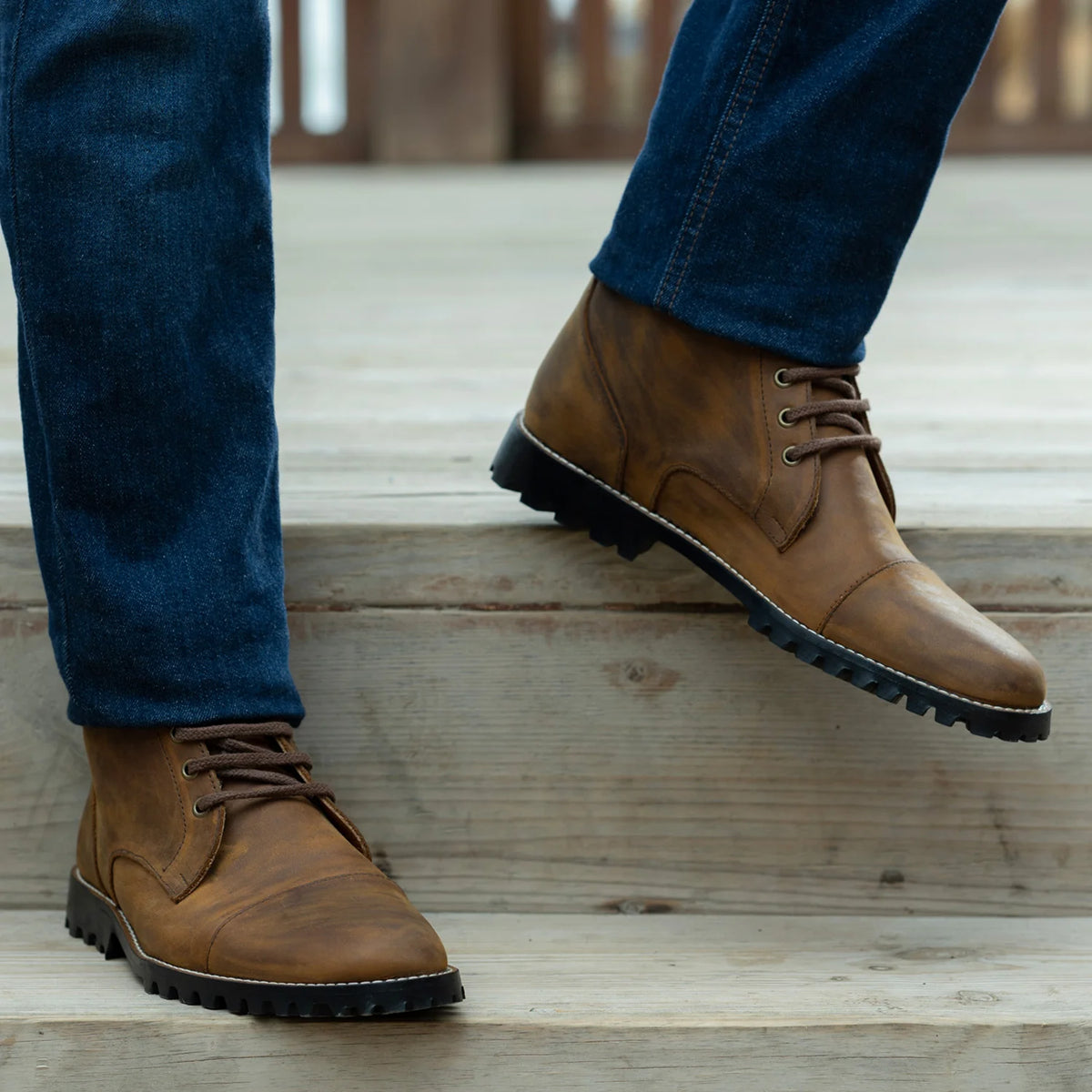 Orlaven Knight Derby Cobre Quemado Pullup Botas de cuero - TerraGrip para Hombre footwear image 9