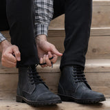 Orlaven Knight Derby Grey Suede Leather Boots - TerraGrip footwear image 10