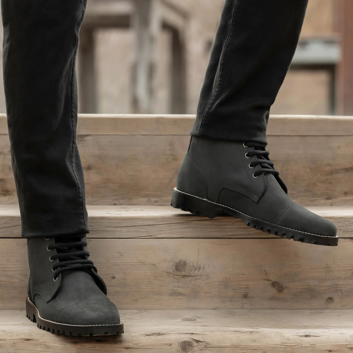 Orlaven Knight Derby Matte Negro Pullup Botas de cuero - TerraGrip para Hombre footwear image 9