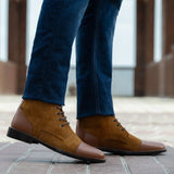 Styled On-Foot Perspective Demonstrating Ankle Fit & Silhouette on Model