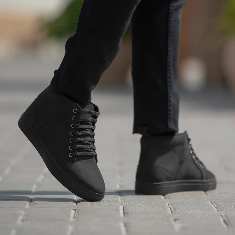 Marty High Top Negro Nubuck Zapatillas para Hombre