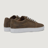 Burnt Copper Full-Grain leather Sneakers - Goodyear Welt Construction & Front Toe Box Detail