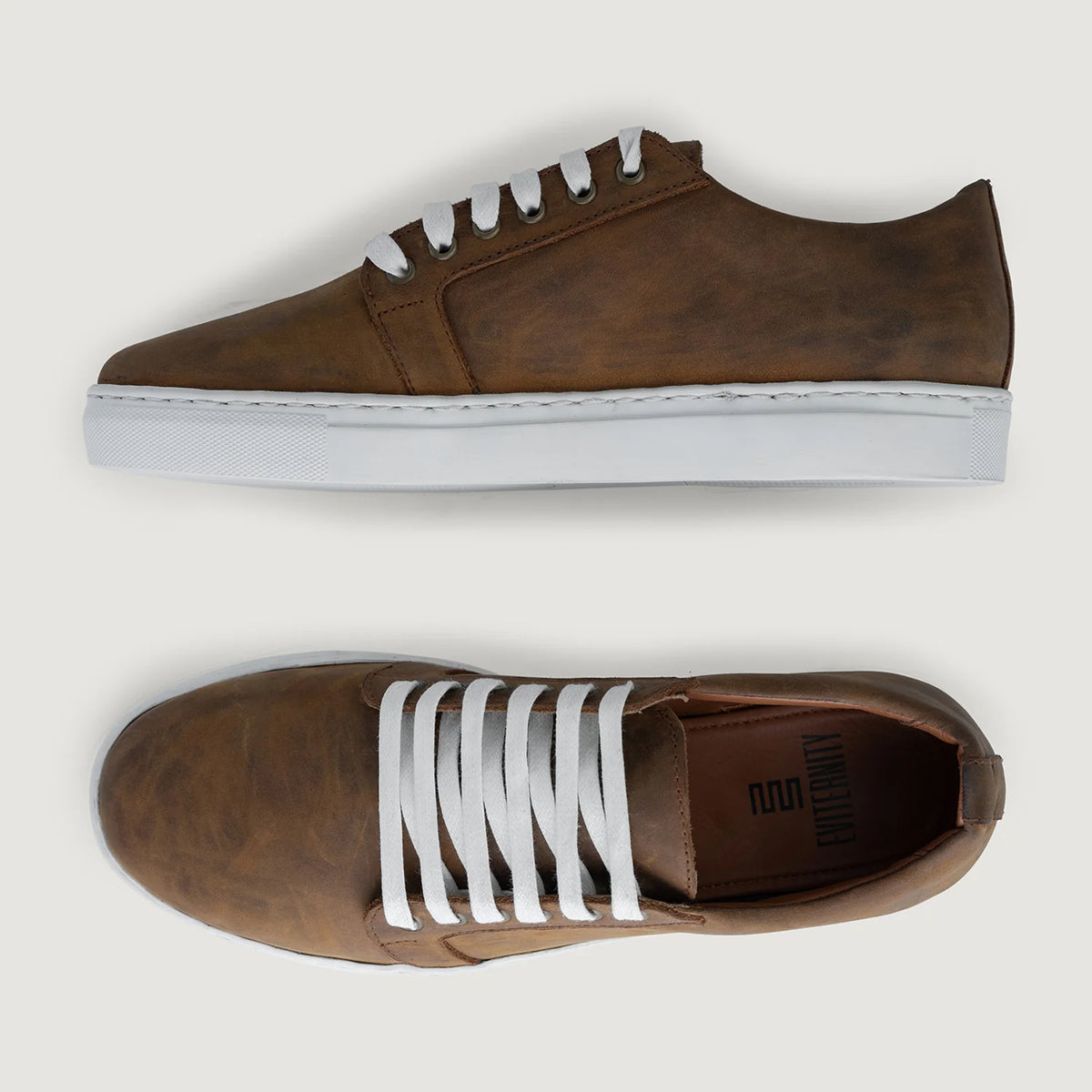 Murphy Low Top Cobre Quemado Pullup Zapatillas de cuero para Hombre For Men - Contrafuerte de talón reforzado y doble costura de precisión