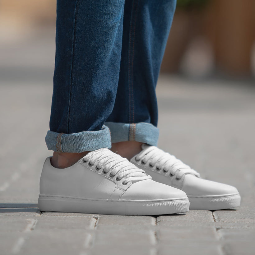 Murphy Low Top Blanco Zapatillas de cuero para Hombre