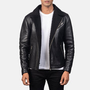 
Alberto Shearling Negro Chaqueta de Cuero para Hombre in Black Sheepskin Leather - Vista frontal y silueta entallada | Comprar online