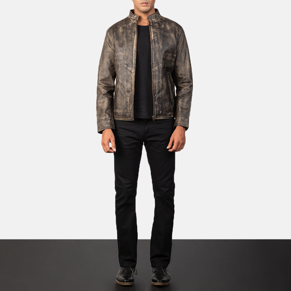 
Alex Chaqueta Biker de Cuero para Hombre – alternate product view 3
