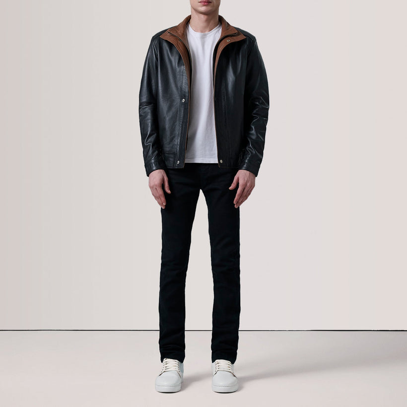 Alfred Cazadora Bomber de Cuero para Hombre