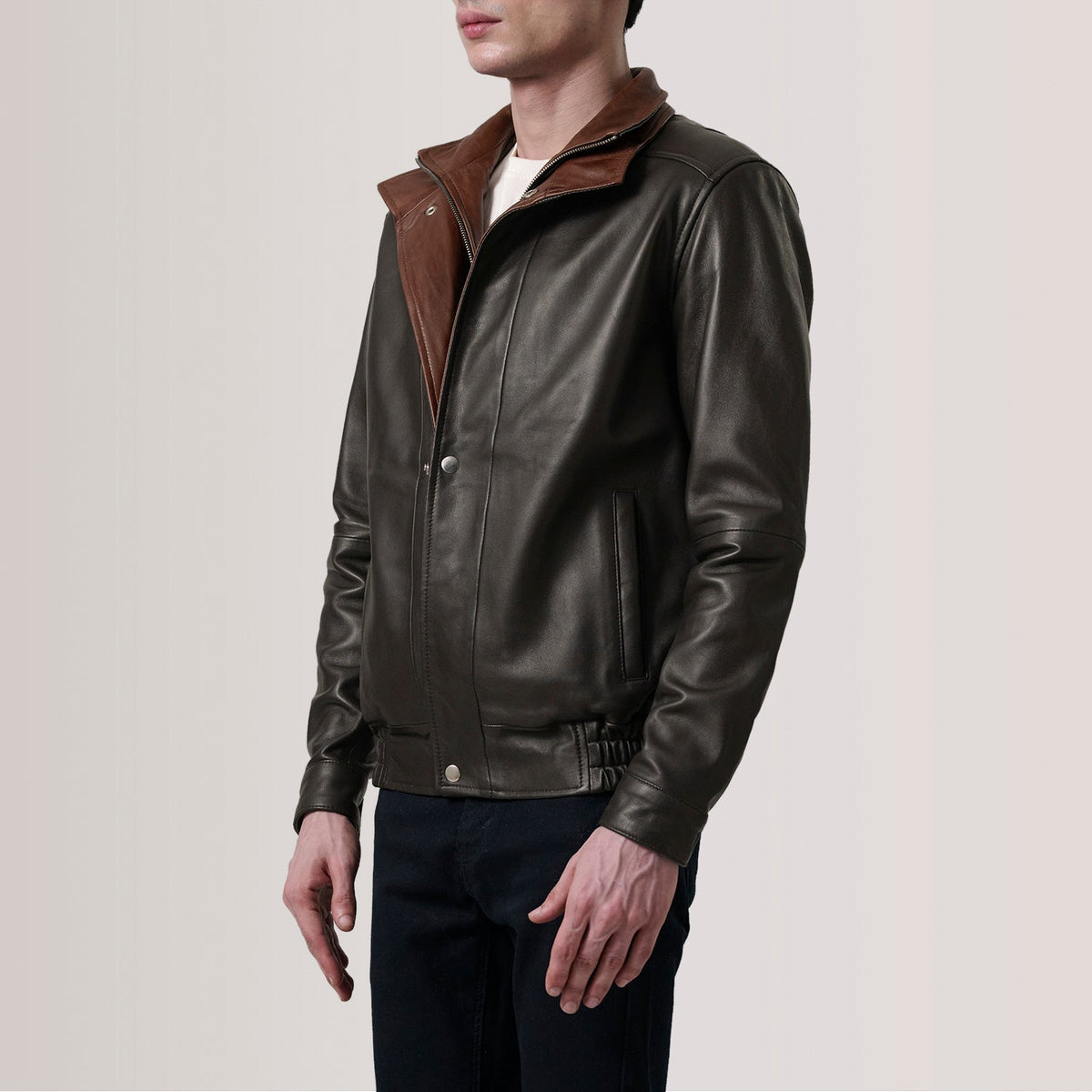 Alfred Cazadora Bomber de Cuero para Hombre – Vista alternativa del producto 3
