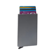 Aluminium Card Holder para Mujer - Structured Side Profile Showing Gusset Depth &amp; Expansion Capacity
