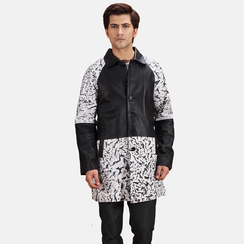 Artistry Negro Dye Abrigo de Cuero para Hombre