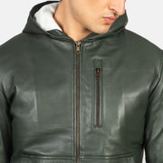 Baston Cazadora Bomber de Cuero para Hombre – Vista alternativa del producto 6