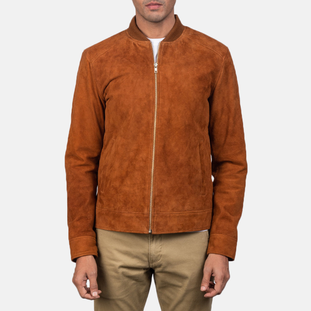 
Blain Marrón Chaqueta Bomber de Cuero para Hombre – alternate product view 3