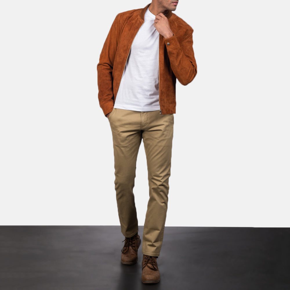 
Blain Marrón Chaqueta Bomber de Cuero para Hombre – alternate product view 4