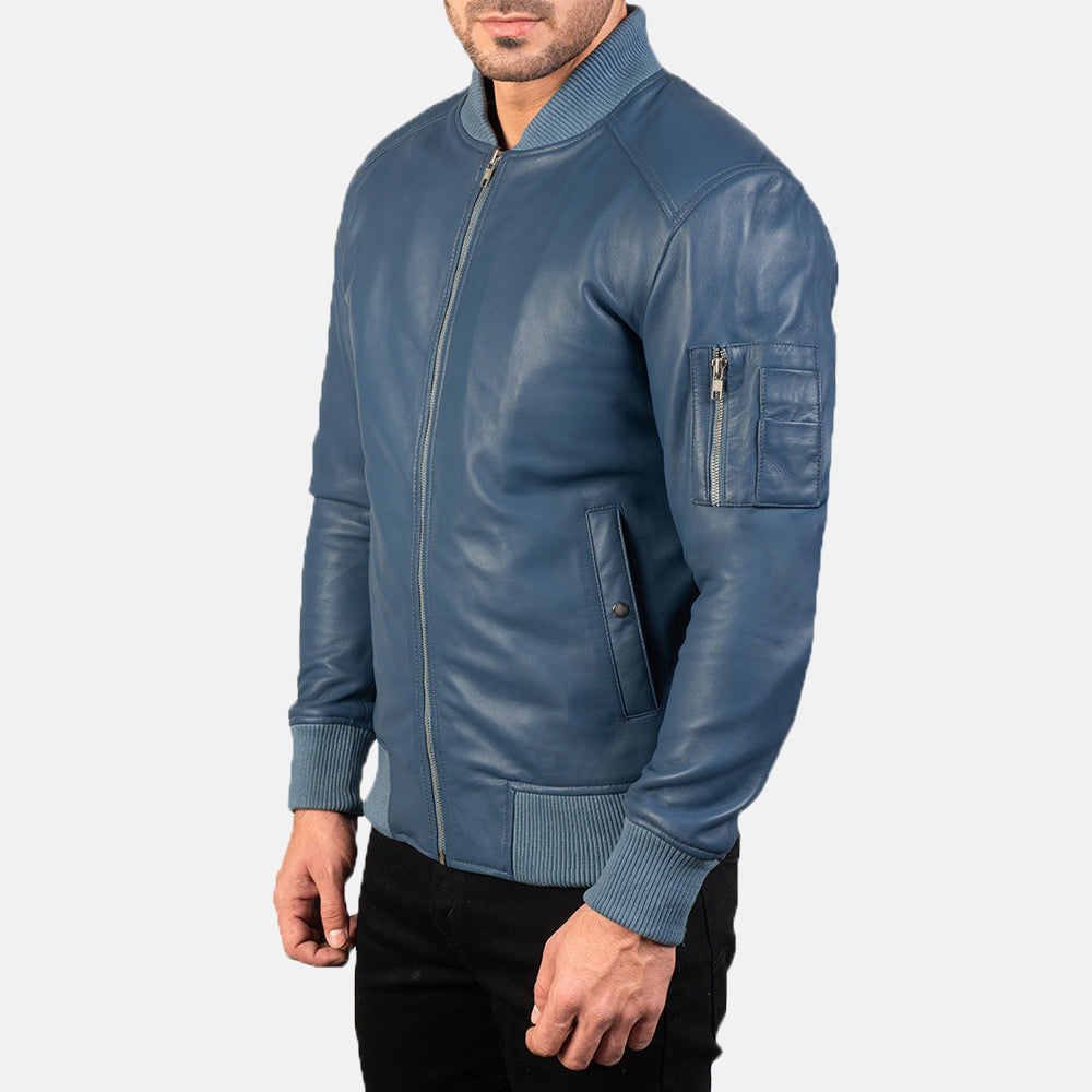 
Bomia MA-1 Chaqueta Bomber de Cuero para Hombre – alternate product view 2