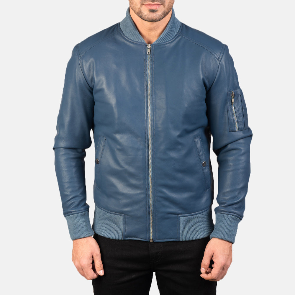 
Bomia MA-1 Chaqueta Bomber de Cuero para Hombre – alternate product view 4