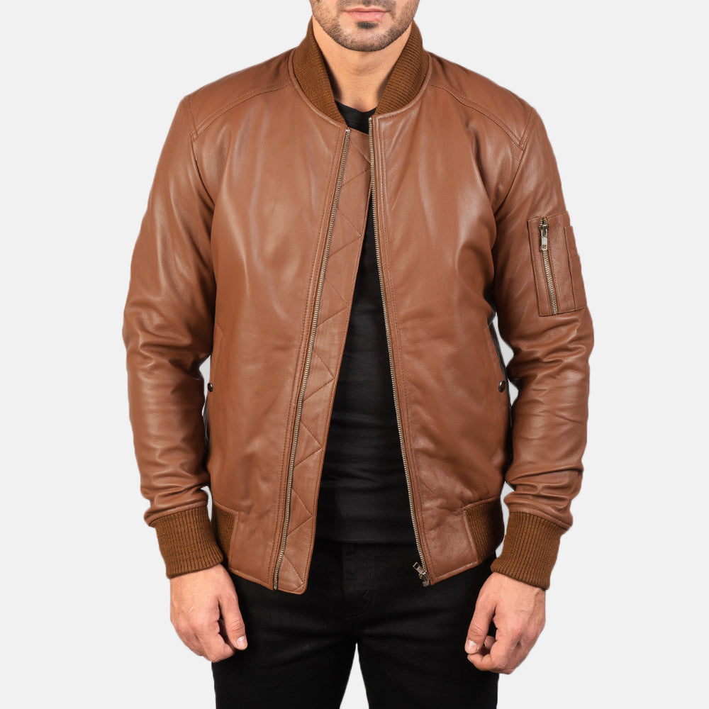 
Bomia MA-1 Chaqueta Bomber de Cuero para Hombre – alternate product view 1