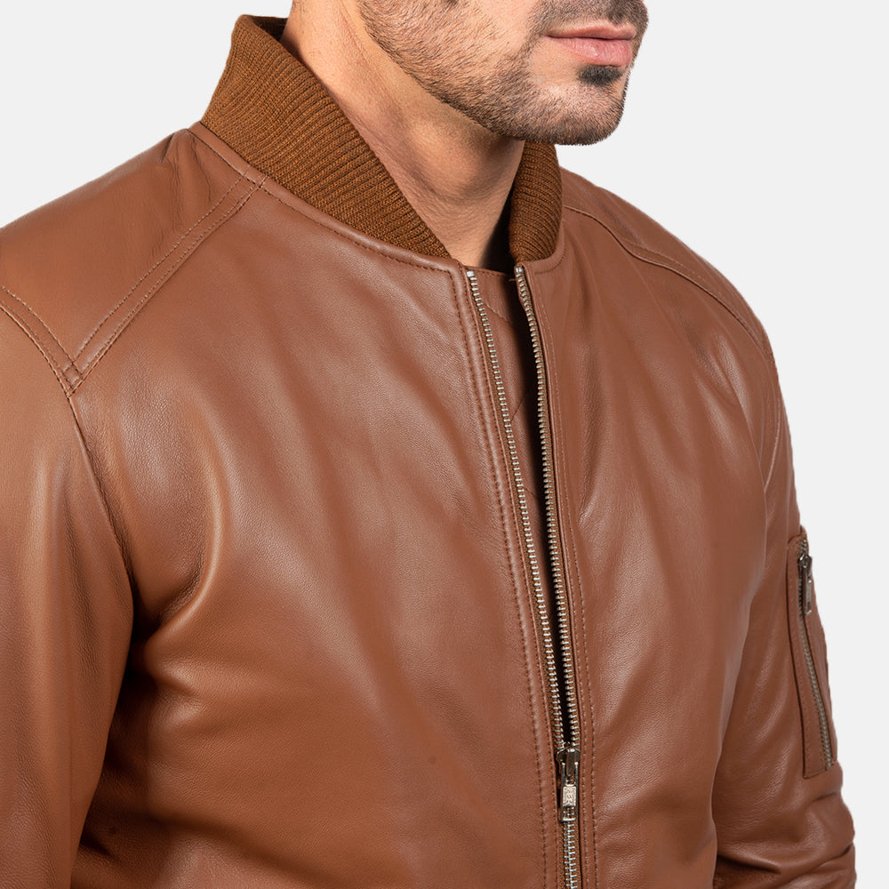 
Bomia MA-1 Chaqueta Bomber de Cuero para Hombre – alternate product view 6