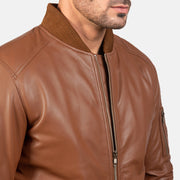 
Bomia MA-1 Chaqueta Bomber de Cuero para Hombre – alternate product view 6