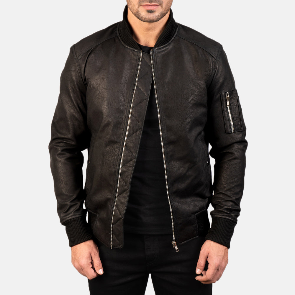 
Bomia MA-1 Chaqueta Bomber de Cuero para Hombre – alternate product view 1