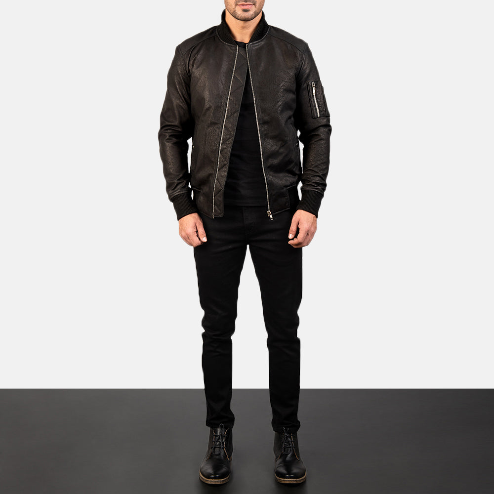 
Bomia MA-1 Chaqueta Bomber de Cuero para Hombre – alternate product view 2