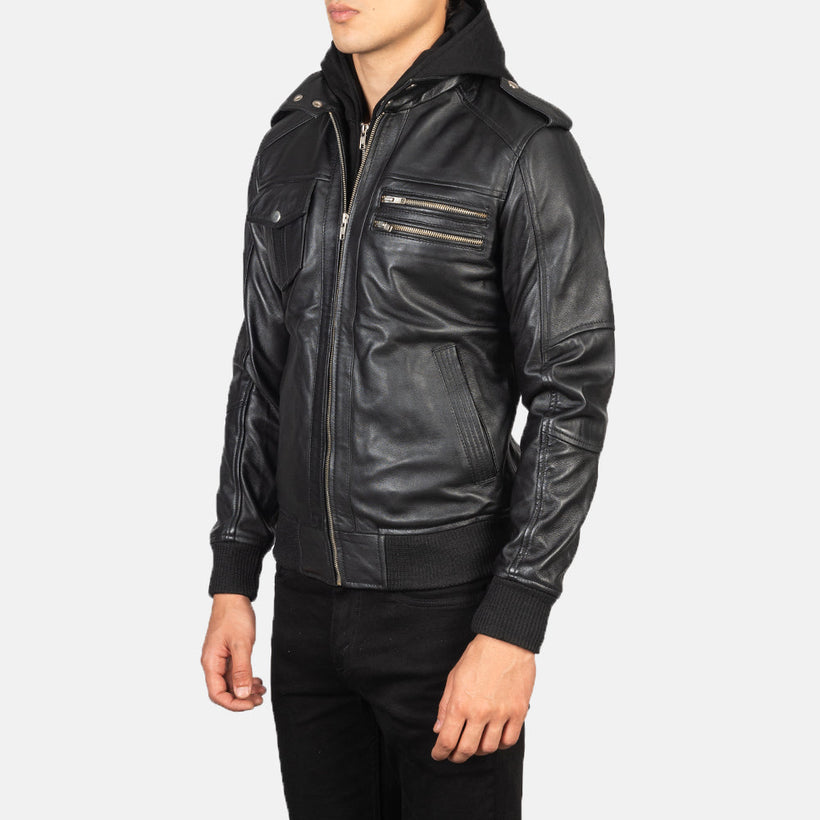 Bravado Cazadora Bomber de Cuero para Hombre