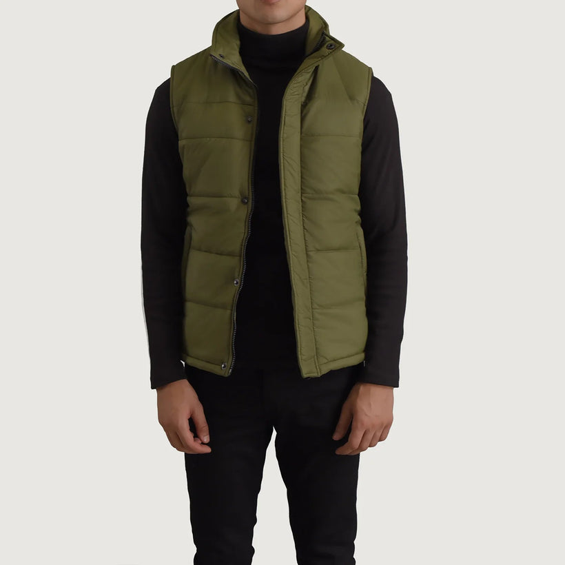 Bryan Verde Chaleco acolchado para Hombre
