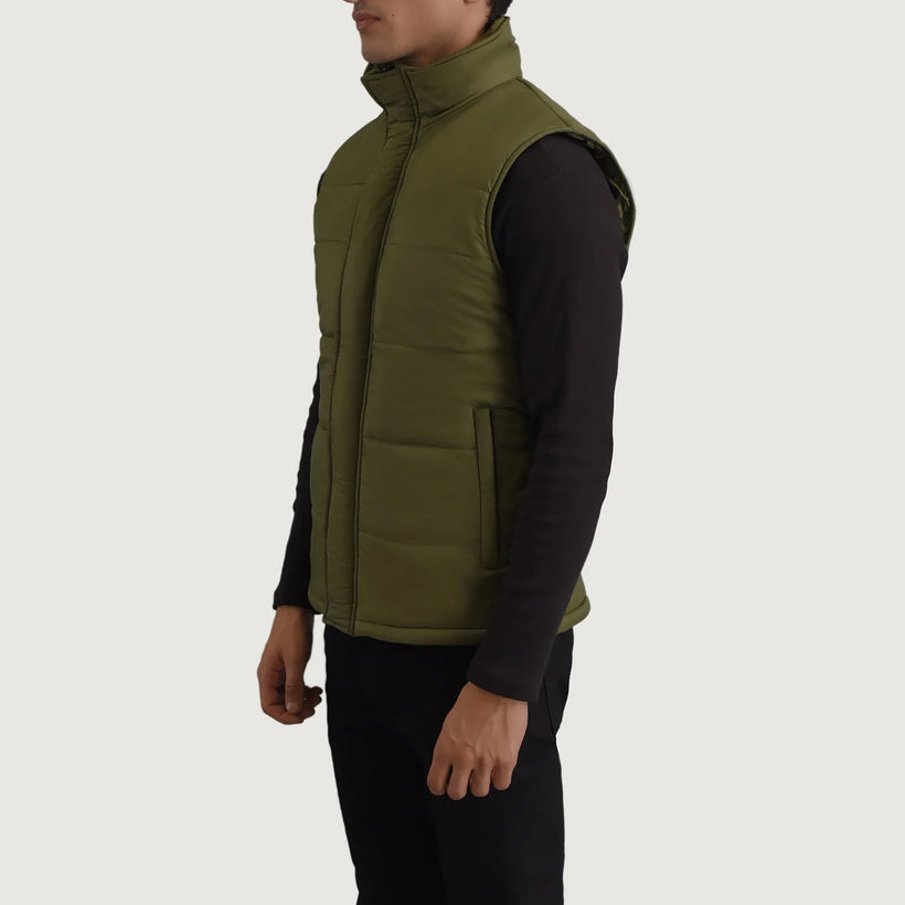 Bryan Verde Chaleco acolchado para Hombre
