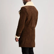 
Charles Abrigo de Cuero Marrón Shearling Abrigo de Cuero para Hombre – alternate product view 5