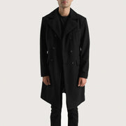 
Vista de detalle of Notch & Button Hardware on Claud Black Wool Double Breasted Coat