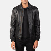 Men's Coffmen Brown Suede A2 Bomber Jacket in Brown Goatskin Suede - Vista frontal y silueta a medida | Comprar online