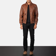 Coffmen Cazadora Bomber de Cuero para Hombre – Vista alternativa del producto 3