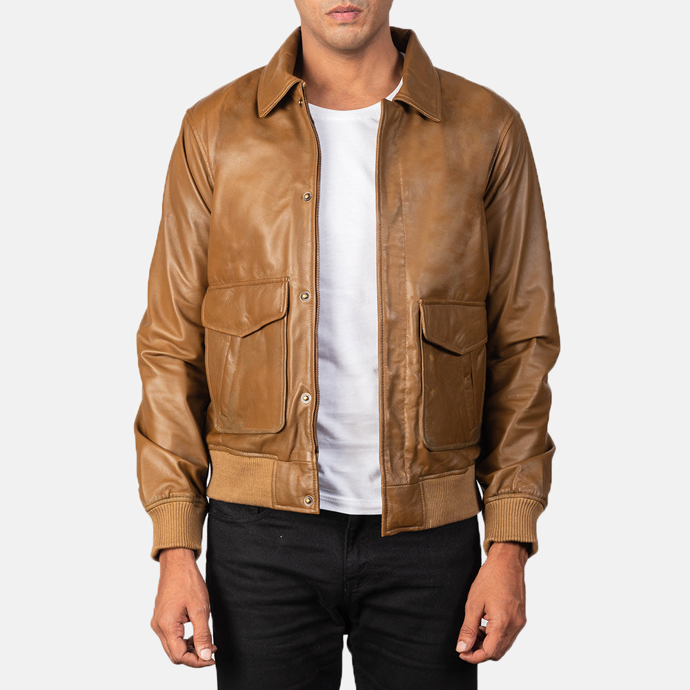 Coffmen Cazadora Bomber de Cuero para Hombre – Vista alternativa del producto 1
