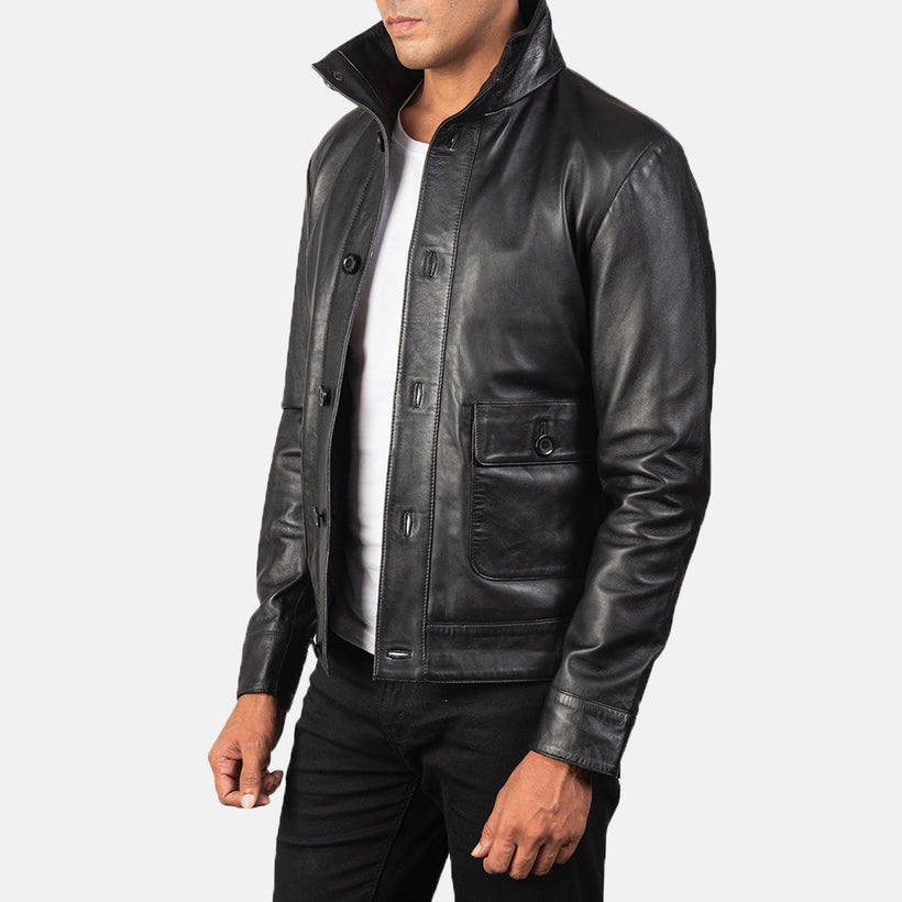 Columbus Cazadora Bomber de Cuero para Hombre