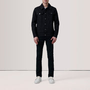Black Full-Grain leather Jacket - Vista trasera con ajuste entallado en hombros y bajo impecable