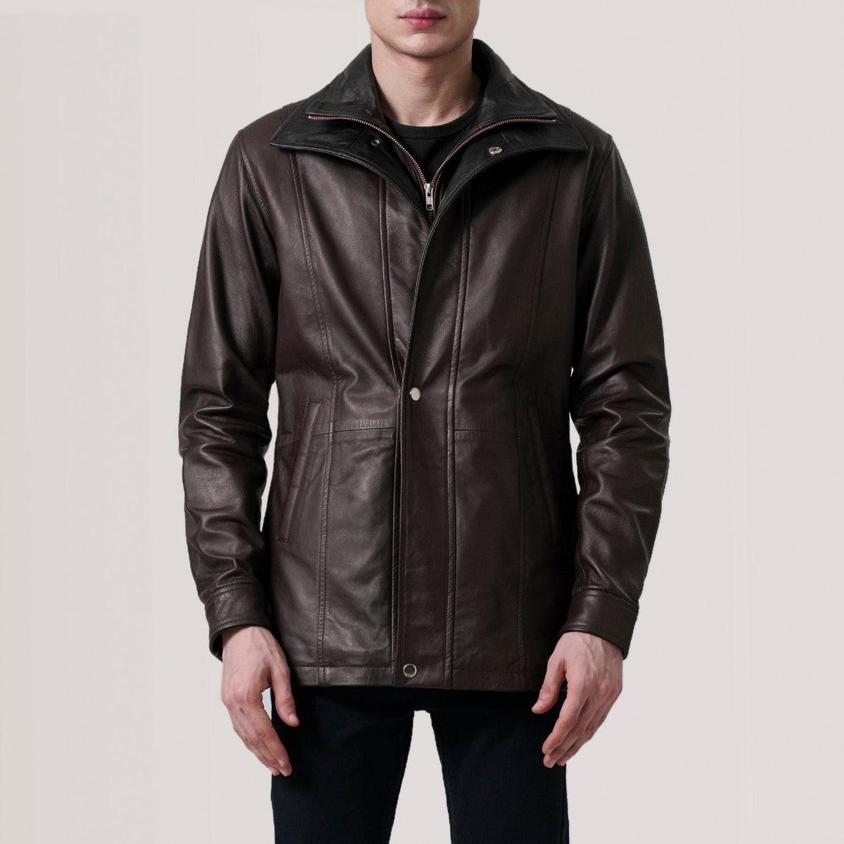 Connor Abrigo de Cuero para Hombre – Vista alternativa del producto 5