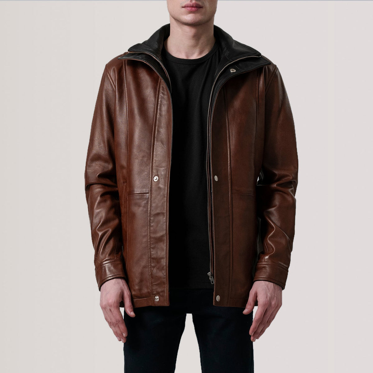 Connor Abrigo de Cuero para Hombre – Vista alternativa del producto 1