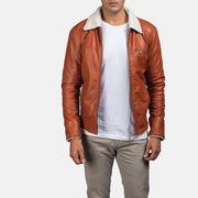 
Dan Frost Tostado Chaqueta de Doble Faz Shearling para Hombre in Brown Sheepskin Leather - Vista frontal y silueta entallada | Comprar online