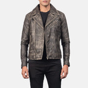 Danny Acolchado Chaqueta Biker de Cuero para Hombre – Vista alternativa del producto 4
