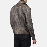 Danny Acolchado Chaqueta Biker de Cuero para Hombre – Vista alternativa del producto 6