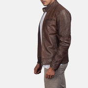 Dean Negro Chaqueta Biker de Cuero para Hombre – Vista alternativa del producto 4