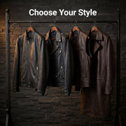 Design Your Custom Leather Jacket | Free Shipping &amp; Alteration - Vista de perfil lateral con corte ergonómico de manga
