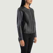 Elixir Collarless Chaqueta de Cuero para Mujer – Vista alternativa del producto 2
