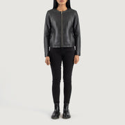 Elixir Collarless Chaqueta de Cuero para Mujer – Vista alternativa del producto 3