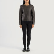 Elixir Collarless Chaqueta de Cuero para Mujer – Vista alternativa del producto 3